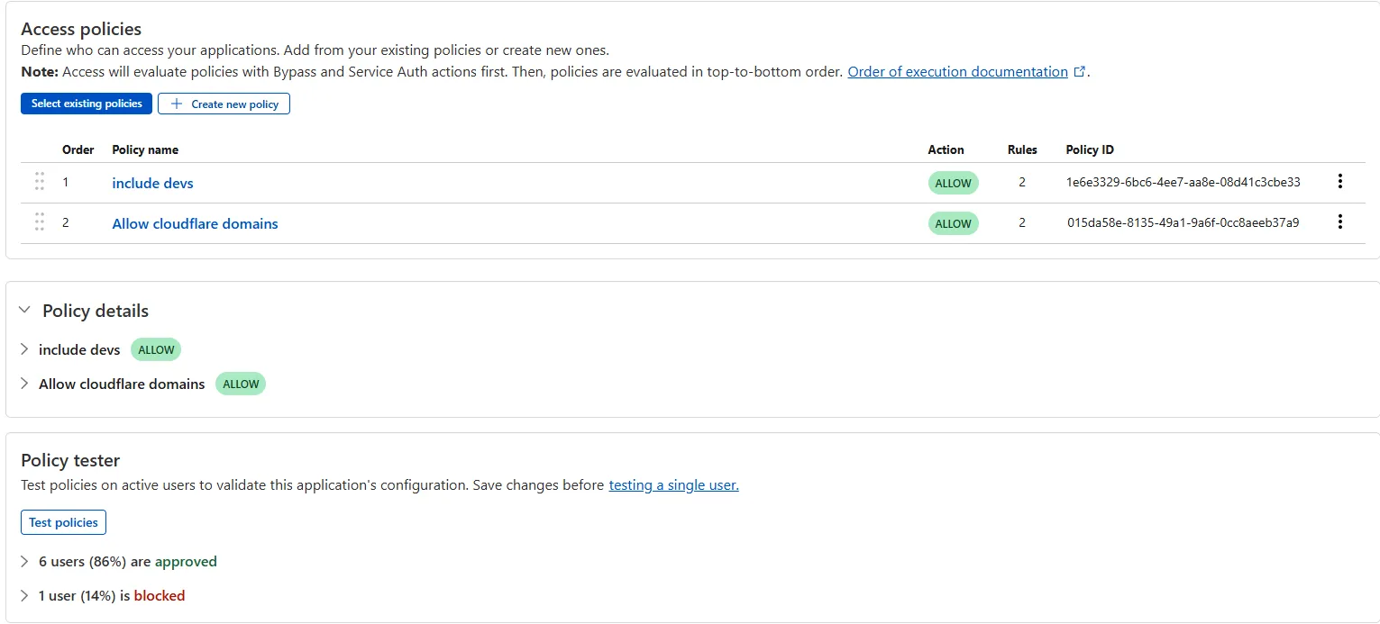 Example policy tester
